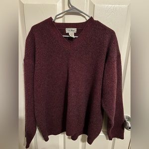 Maroon wool L.L. Bean sweater ! Quality item